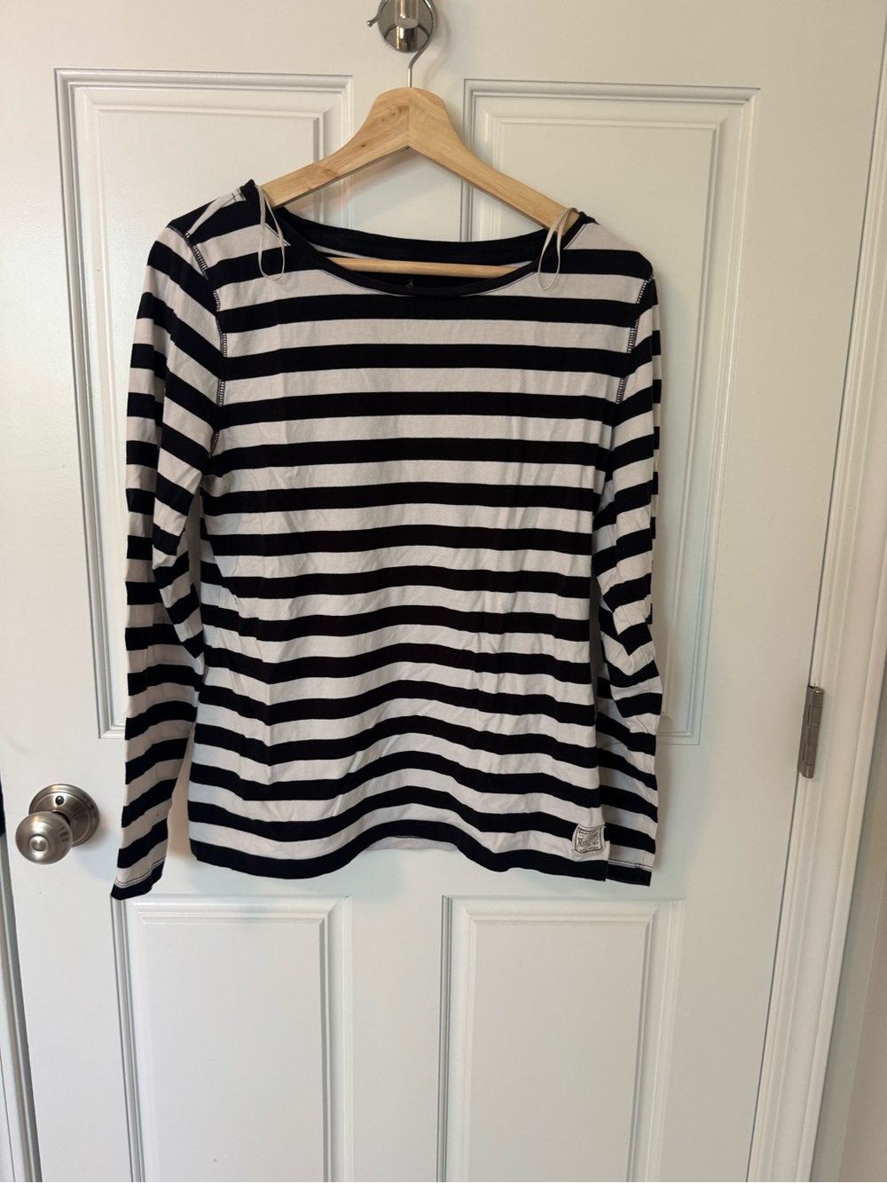 Ruff Hewn Black and White Striped Top
